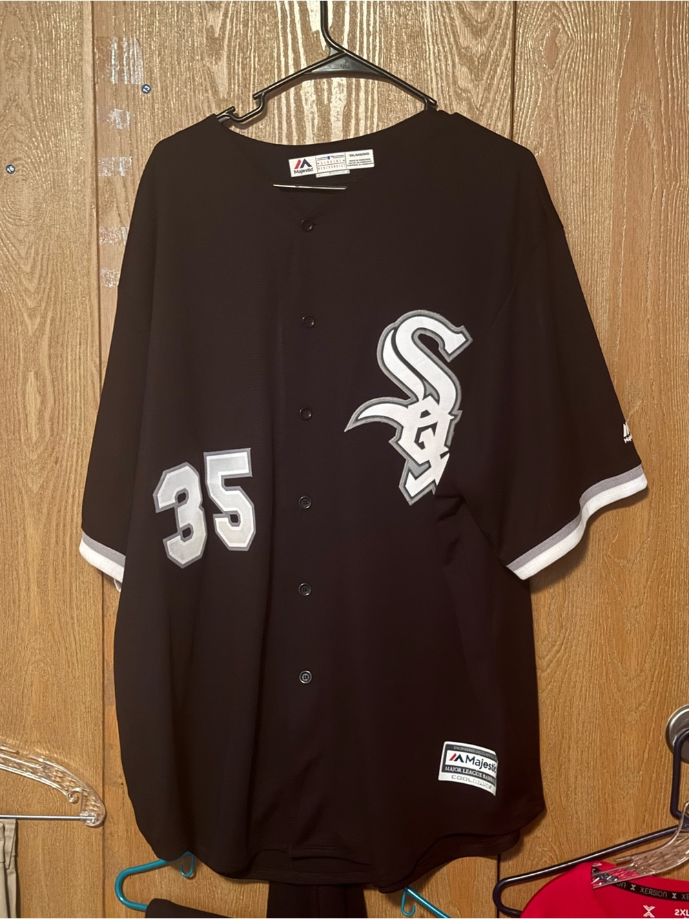 Chicago White Sox #35 Frank Thomas Black Baseball Jersey